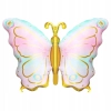 BALON FOLIOWY  PASTELOWY MOTYL