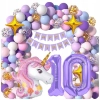 GIRLANDA BALONOWA BALON JEDNOROŻEC PONY CYFRA 10