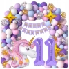 GIRLANDA BALONOWA BALON JEDNOROŻEC PONY CYFRA 11