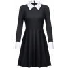 SUKIENKA WEDNESDAY ADDAMS PERUKA STRÓJ NA BAL PRZEBIERAŃCÓW + BALON