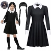 SUKIENKA WEDNESDAY ADDAMS PERUKA STRÓJ NA BAL PRZEBIERAŃCÓW + BALON