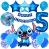 ZESTAW BALONÓW CZWARTE URODZINY STITCH BALON CYFRA 5