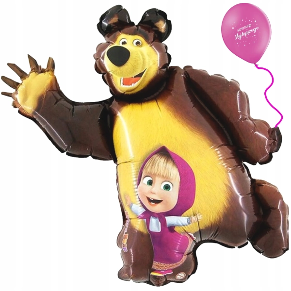 BALON FOLIOWY MASZA I NIEDŹWIEDŹ