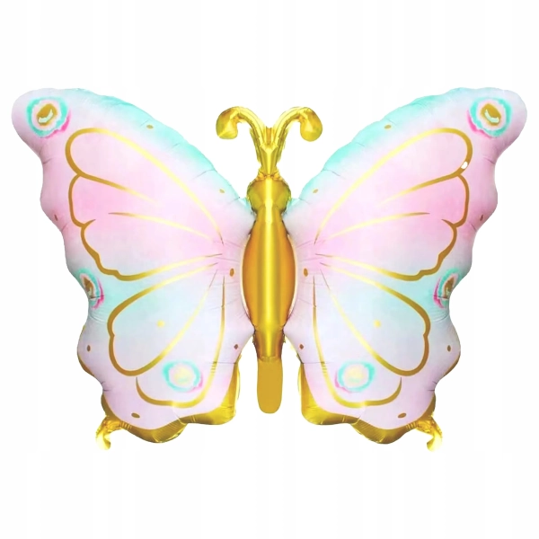 BALON FOLIOWY  PASTELOWY MOTYL
