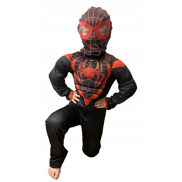 SPIDERMAN MILES MORALES STRÓJ KARNAWAŁOWY PRZEBRANIE + WYRZUTNIA