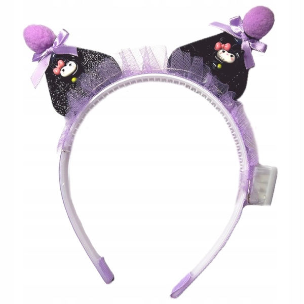 STRÓJ SANRIO KUROMI TUTU OPASKA LED KOSTIUM NA BAL STRÓJ KARNAWAŁOWY +BALON