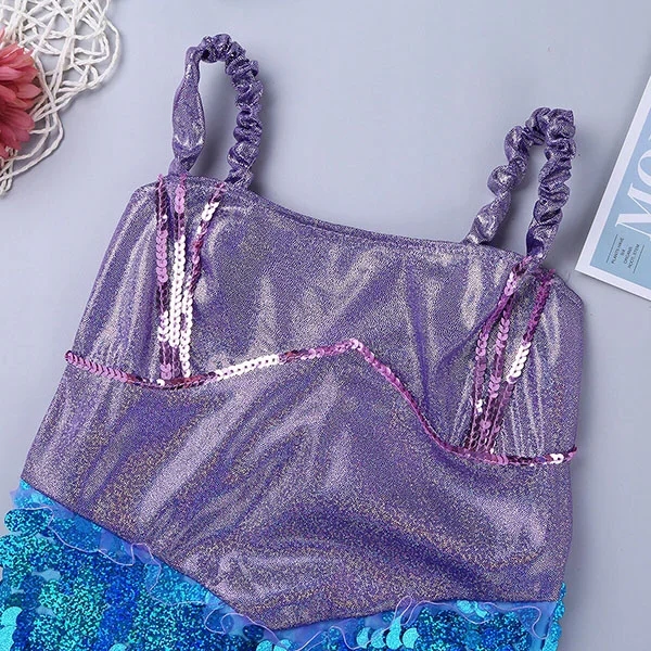 STRÓJ SYRENKA ARIELKA SUKIENKA PERUKA MAŁA SYRENKA KOSTIUM NA BAL