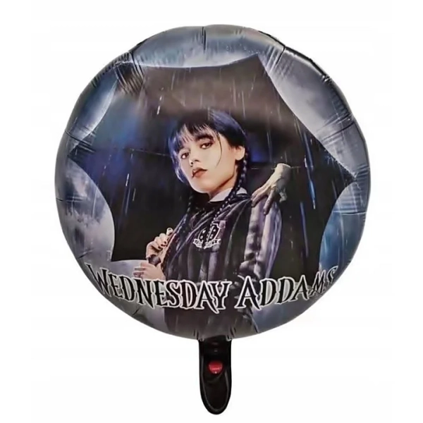 SUKIENKA WEDNESDAY ADDAMS PERUKA STRÓJ NA BAL PRZEBIERAŃCÓW + BALON