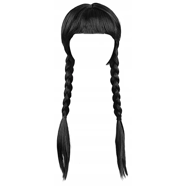 SUKIENKA WEDNESDAY ADDAMS PERUKA STRÓJ NA BAL PRZEBIERAŃCÓW + BALON