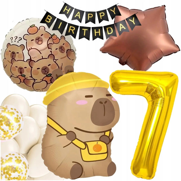ZESTAW BALONÓW KAPIBARA CYFRA 7
