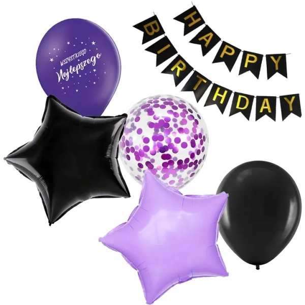 ZESTAW BALONÓW KUROMI SANRIO BALON CYFRA 10