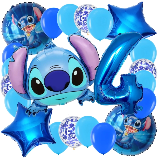 ZESTAW BALONÓW LILO I STITCH BALON CYFRA 4