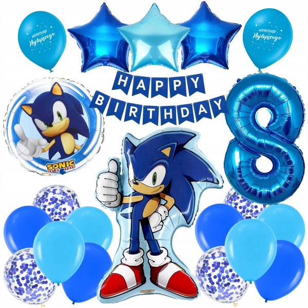 ZESTAW BALONÓW SONIC BALON CYFRA 8