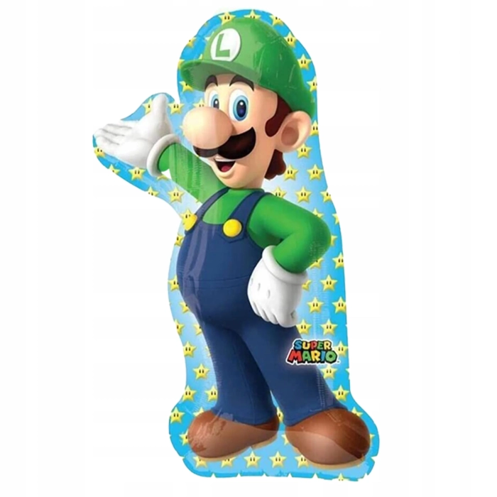 BALON FOLIOWY LUIGI SUPER MARIO NA URODZINY 65 cm