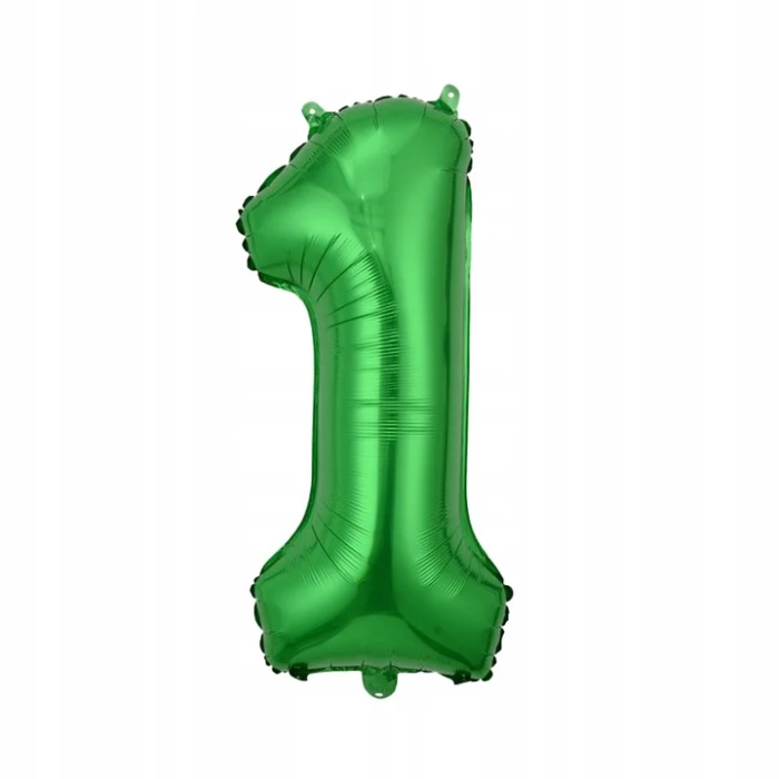 BALON FOLIOWY ZIELONY CYFRA 1