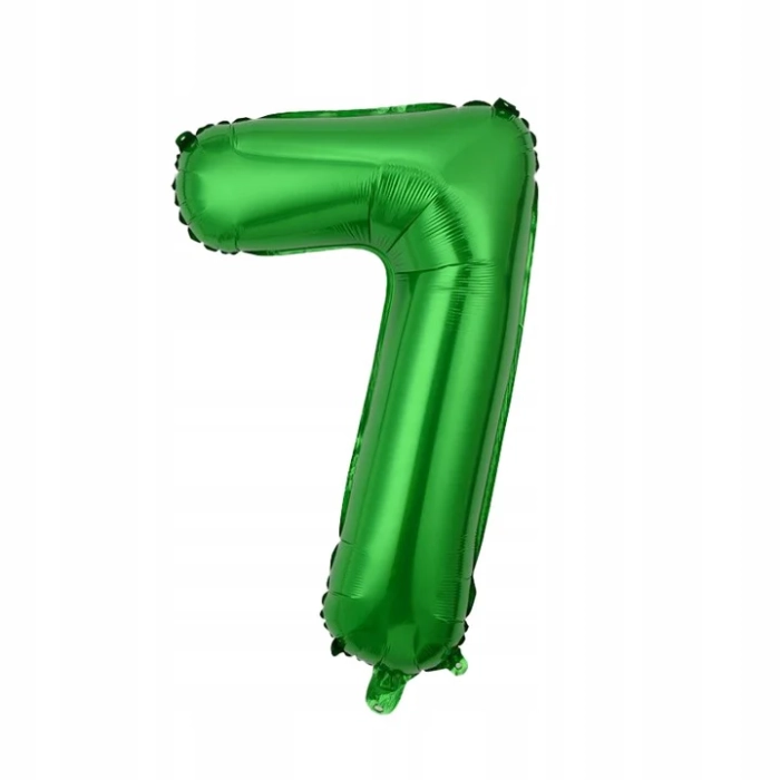 BALON FOLIOWY ZIELONY CYFRA 7