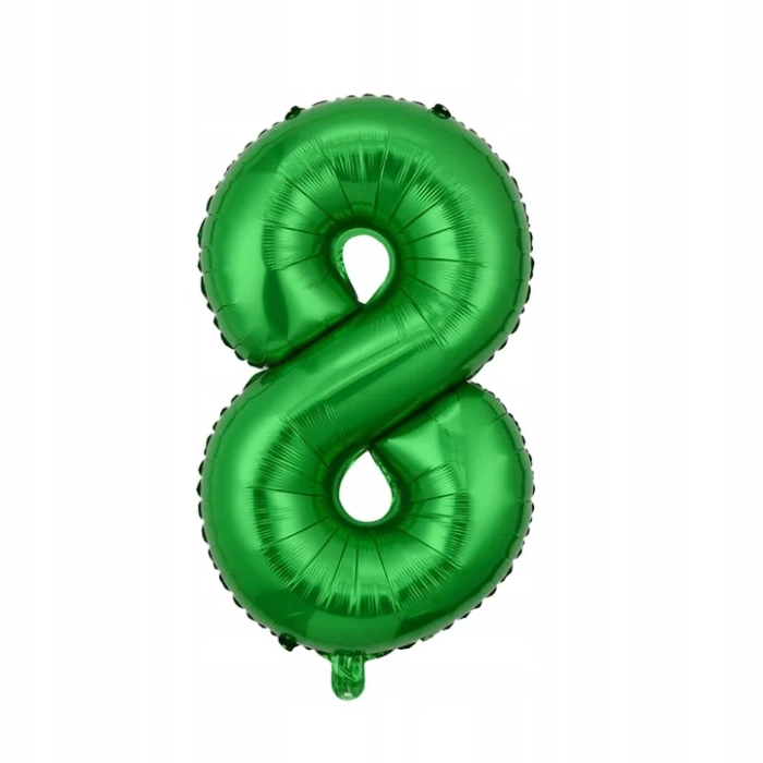 BALON FOLIOWY ZIELONY CYFRA 8