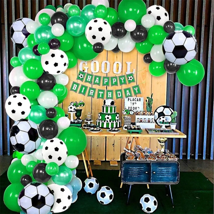 BALONY PIŁKA NOŻNA GIRLANDA CYFRA 11 URODZINY ZESTAW PARTY
