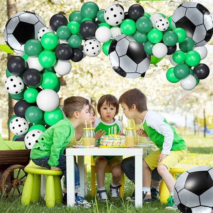 BALONY PIŁKA NOŻNA GIRLANDA CYFRA 11 URODZINY ZESTAW PARTY