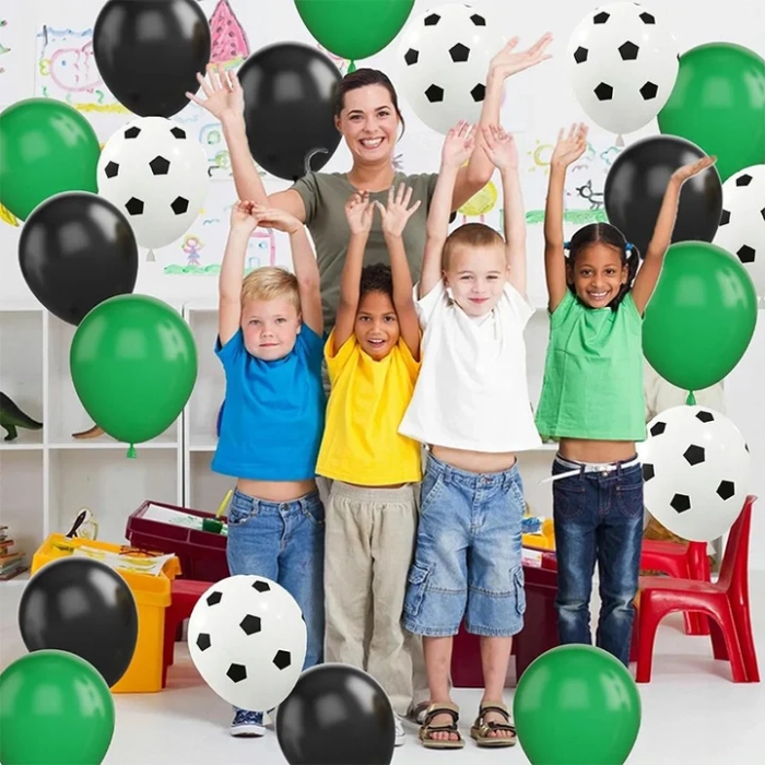 BALONY PIŁKA NOŻNA GIRLANDA CYFRA 11 URODZINY ZESTAW PARTY