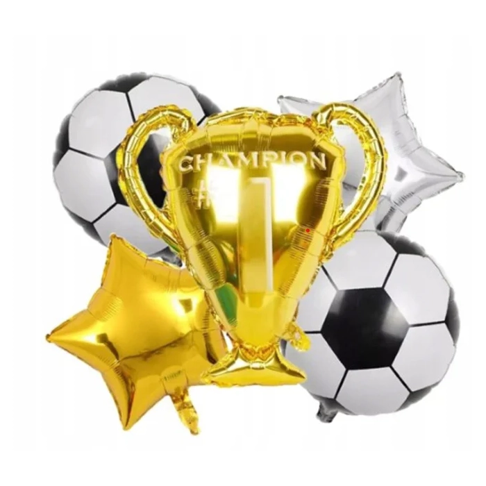 BALONY FOLIOWE PIŁKA NOŻNA 5 SZT