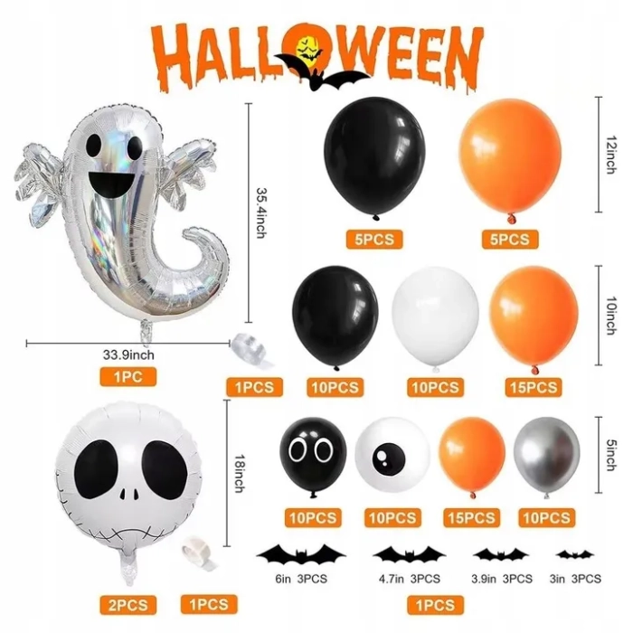 GIRLANDA BALONOWA HALLOWEEN ZESTAW BALONÓW DEKORACJE HALLOWEEN