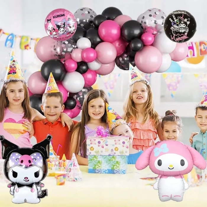 GIRLANDA BALONOWA ZESTAW BALONÓW KUROMI SANRIO BALONY URODZINOWE KUROMI