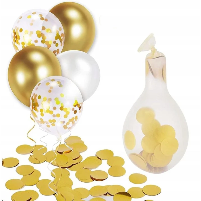 GIRLANDA KOMUNIA ŚWIĘTA ŚCIANKA BALONY ŁUK DEKORACJE TOPPER ZŁOTY ZESTAW