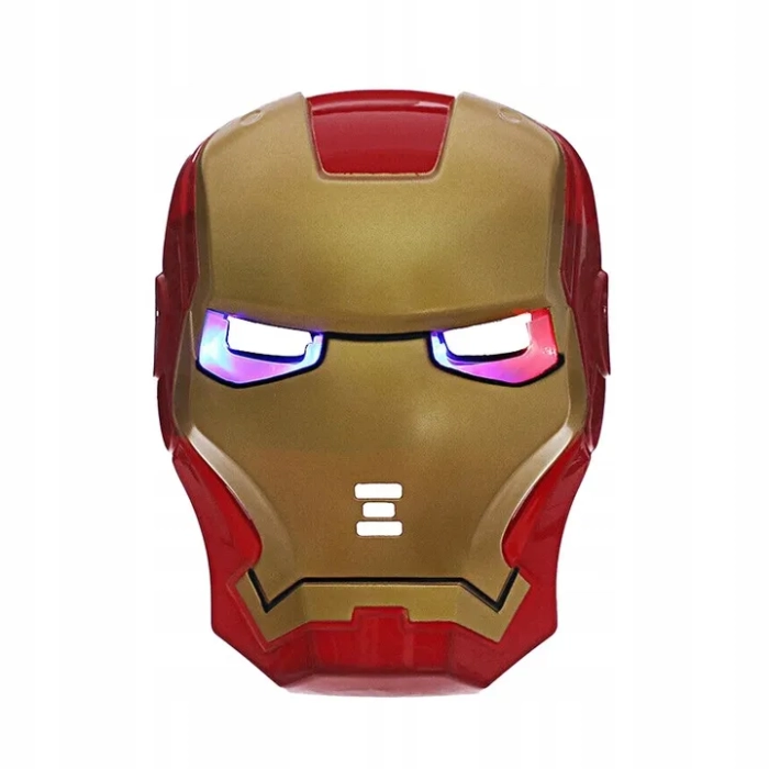 IRON MAN STRÓJ KARNAWAŁOWY MASKA LED RĘKAWICA KOSTIUM BAL IRON