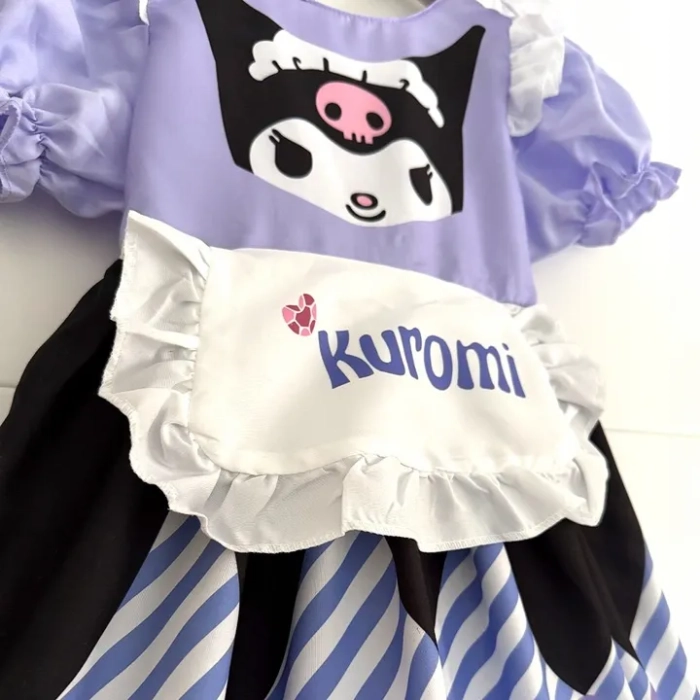 STRÓJ KARNAWAŁOWY SUKIENKA OPASKA SANRIO KUROMI BAL