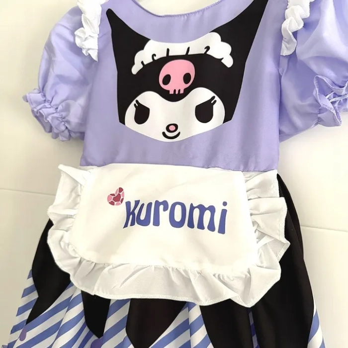 STRÓJ KARNAWAŁOWY SUKIENKA OPASKA SANRIO KUROMI BAL