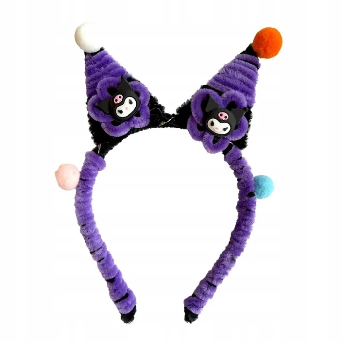 STRÓJ KARNAWAŁOWY SUKIENKA OPASKA SANRIO KUROMI BAL