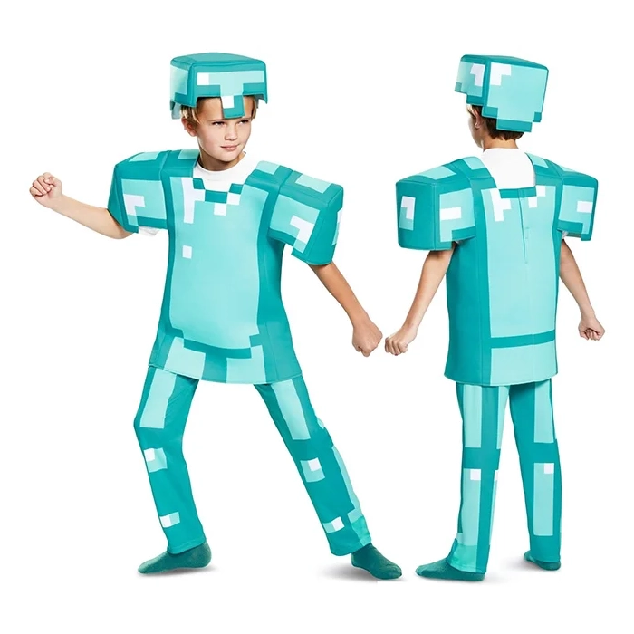 MINECRAFT KOSTIUM DIAMENTOWA ZBROJA STRÓJ NA BAL PRZEBIERAŃCÓW