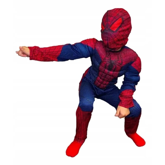 SPIDERMAN STRÓJ PRZEBRANIE MASKA KOSTIUM BAL KARNAWAŁOWY RĘKAWICA