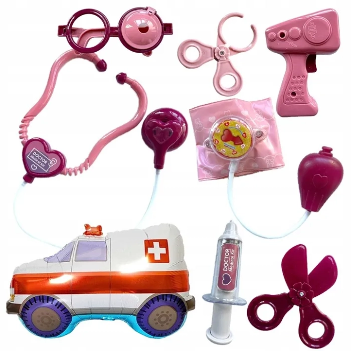 STRÓJ PIELĘGNIARKI MAŁY DOKTOR STRÓJ KARNAWAŁOWY + ZESTAW LEKARZA
