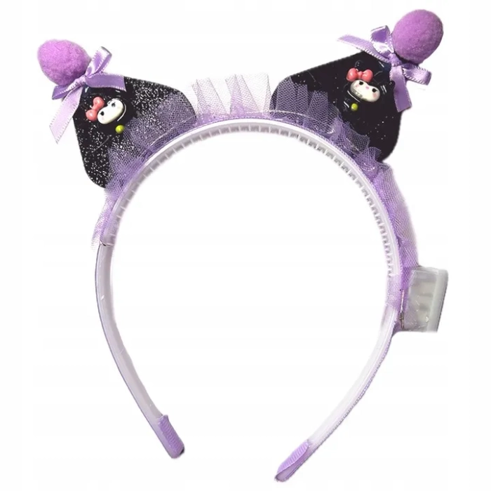 STRÓJ SANRIO KUROMI TUTU OPASKA LED KOSTIUM NA BAL STRÓJ KARNAWAŁOWY +BALON