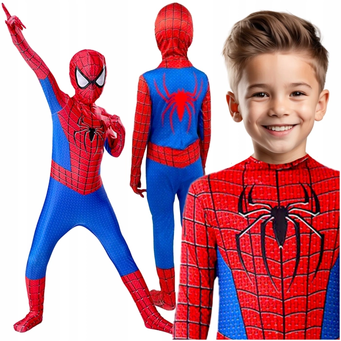 STRÓJ SPIDERMAN KOSTIUM PRZEBRANIE PAJĄK STRÓJ KARNAWAŁOWY SPIDER