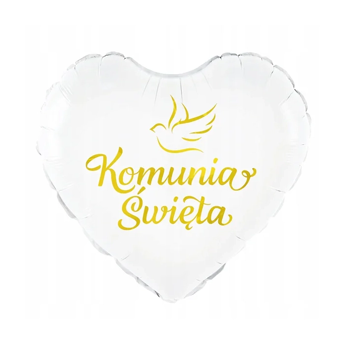 ZESTAW BALONÓW BIAŁO ZŁOTE Z KONFETTI BALONY KOMUNIA GIRLANDA KOMUNIJNA