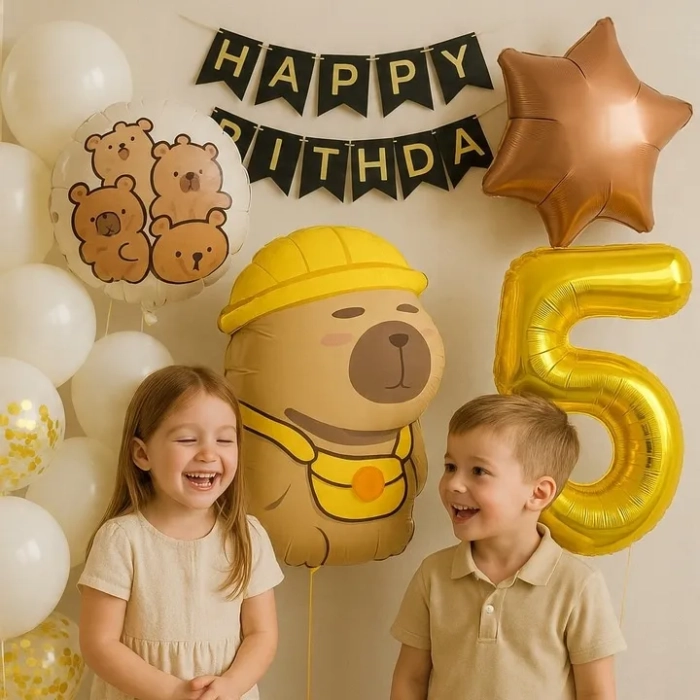 ZESTAW BALONÓW KAPIBARA CYFRA 6