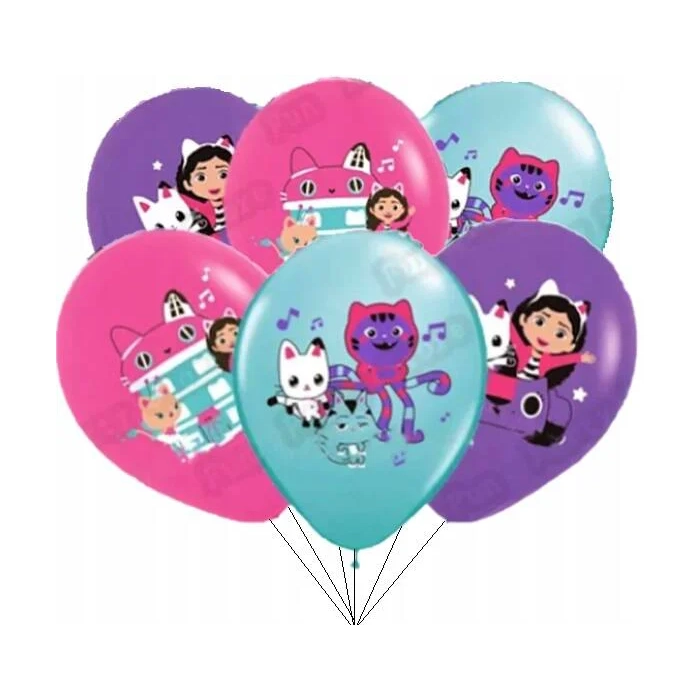 ZESTAW BALONÓW Z GIRLANDĄ KOCI DOMEK GABI BALON CYFRA 2