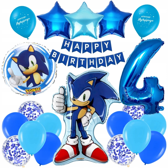 ZESTAW BALONÓW SONIC BALON CYFRA 4