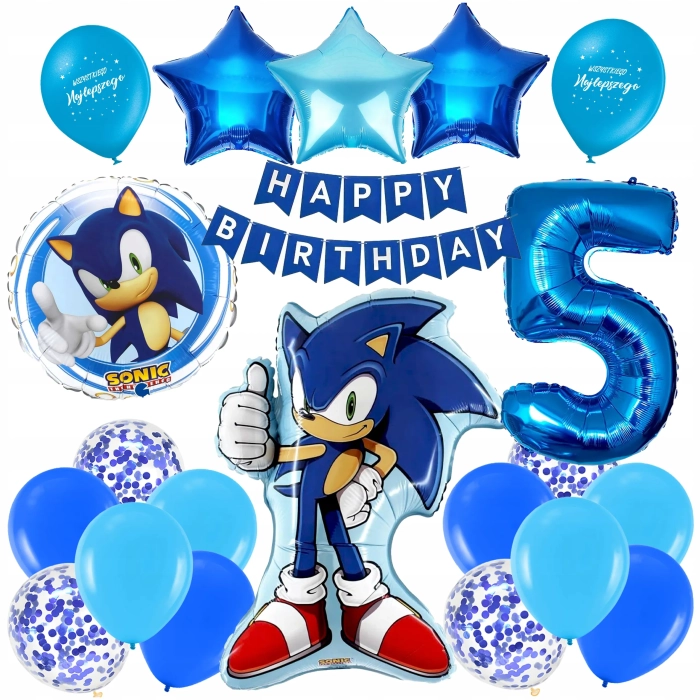 ZESTAW BALONÓW SONIC BALON CYFRA 5