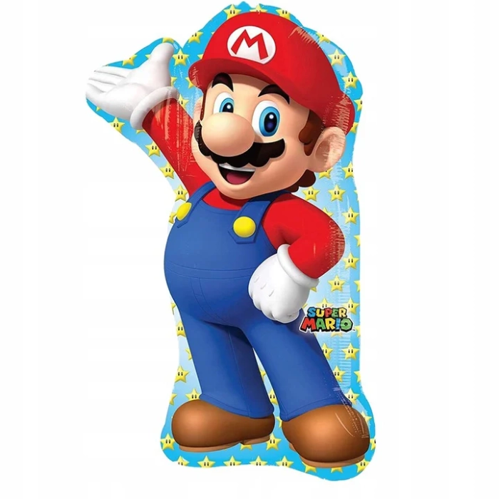 ZESTAW BALONÓW URODZINOWYCH SUPER MARIO LUIGI BALON CYFRA 7