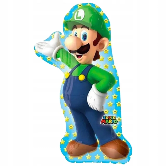 ZESTAW BALONÓW URODZINOWYCH SUPER MARIO LUIGI BALON CYFRA 7