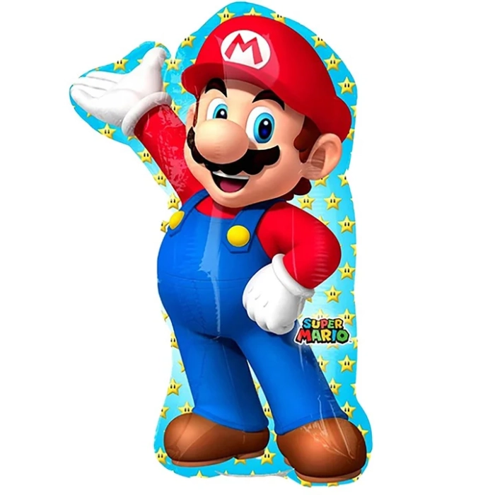 ZESTAW BALONÓW FOLIOWYCH SUPER MARIO I LUIGI NA 4 URODZINY
