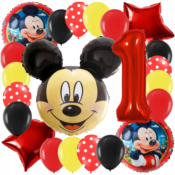 ZESTAW BALONÓW MICKEY 1 URODZINY