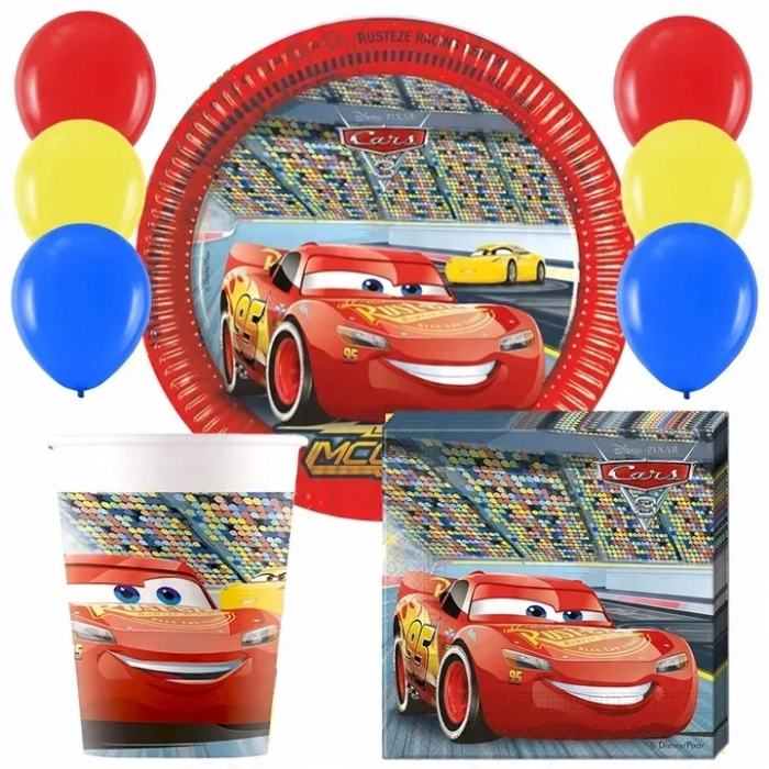 ZESTAW URODZINOWY CARS ZYGZAK AUTA