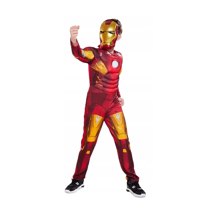 IRON MAN STRÓJ KARNAWAŁOWY MASKA LED RĘKAWICA KOSTIUM BAL IRON