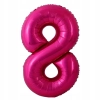 BALON FOLIOWY RÓŻOWY CYFRA 8