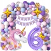 GIRLANDA BALONOWA BALON JEDNOROŻEC PONY CYFRA 6